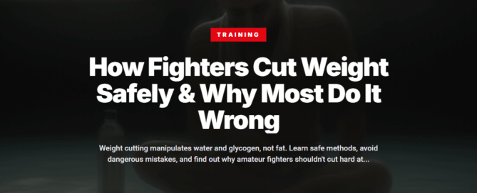MMA fighter resting on mat after weight cutting training session