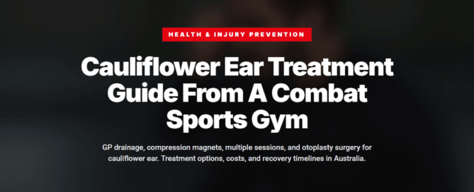Grappler checking ear injury after BJJ training session at martial arts gym