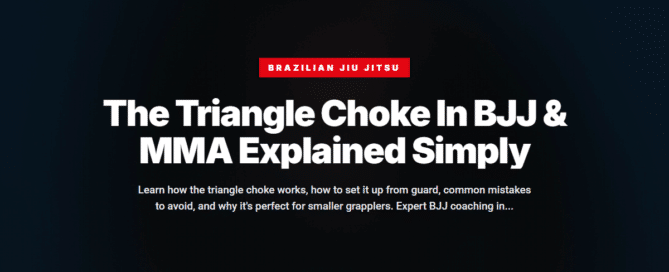 BJJ practitioner applying triangle choke submission from closed guard position