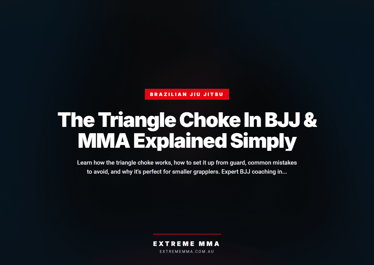 BJJ practitioner applying triangle choke submission from closed guard position