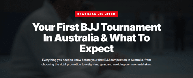BJJ competitor preparing mentally before first tournament match in Australia