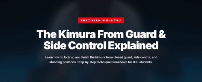 BJJ athlete applying kimura shoulder lock from side control position on mats
