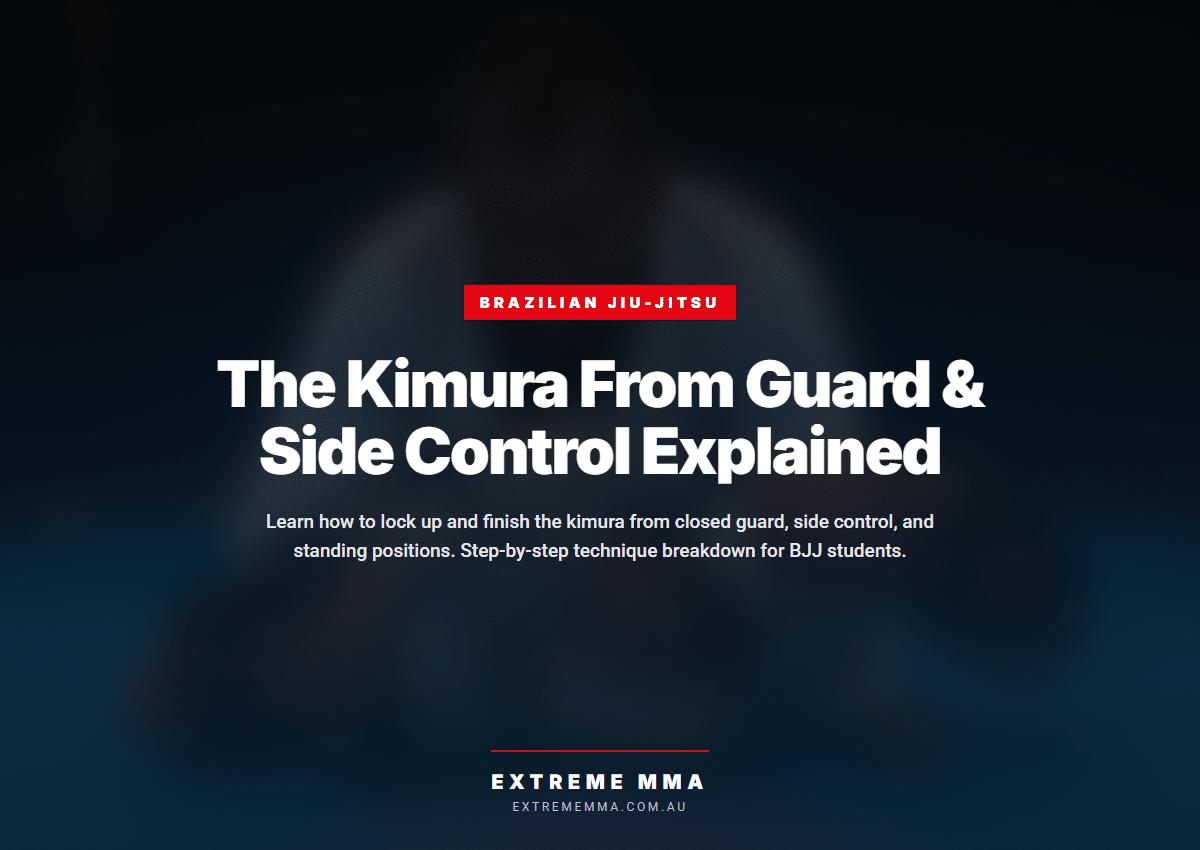 BJJ athlete applying kimura shoulder lock from side control position on mats